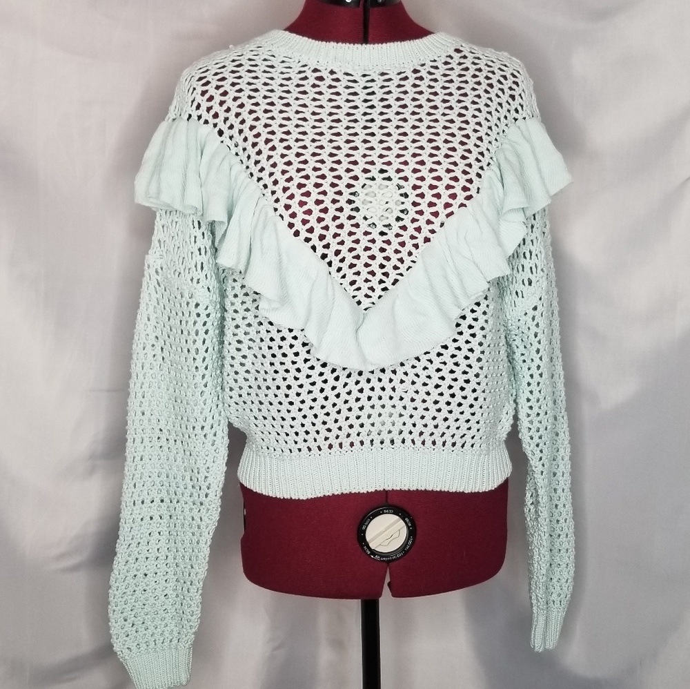 Mint Ruffle Sweater - Picture 3 of 8